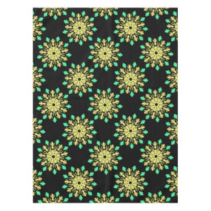 Yellow and green neon flower tablecloth