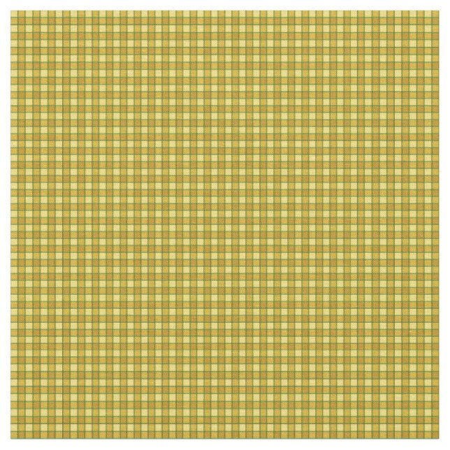 Yellow and Green Plaid Fabric (Close Up)