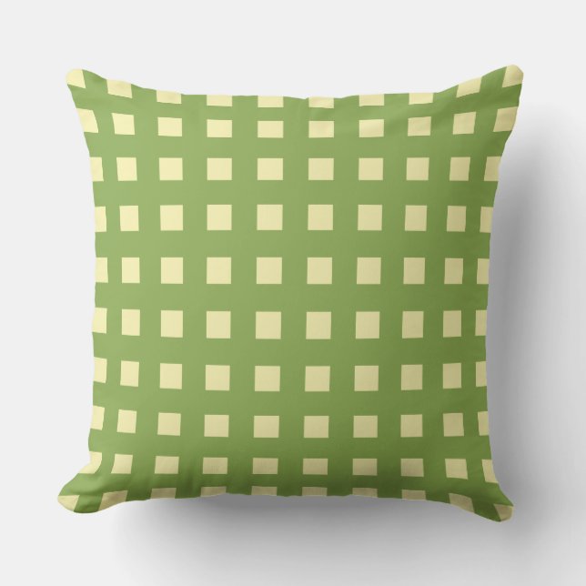 Yellow and Green Plaid Summer Cushion (Front)