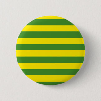 Yellow and Green Stripes 6 Cm Round Badge