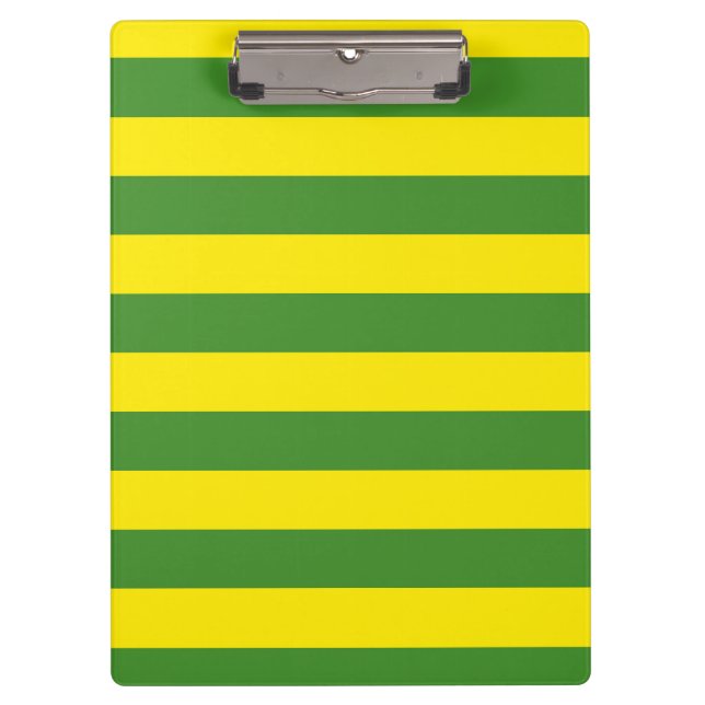 Yellow and Green Stripes Clipboard (Front)