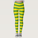 Yellow and Green Stripes Leggings<br><div class="desc">Yellow and Green horizontal Stripes lines seamless repeat Pattern Design Background Print</div>