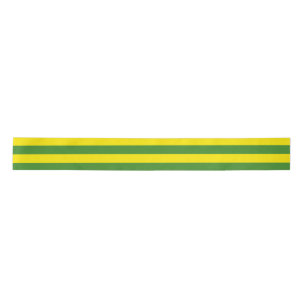 Yellow and Green Stripes Satin Ribbon