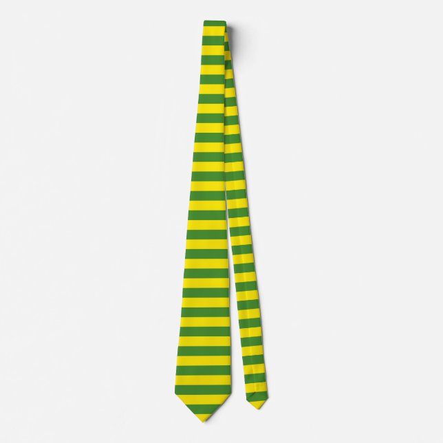 Yellow and Green Stripes Tie (Front)