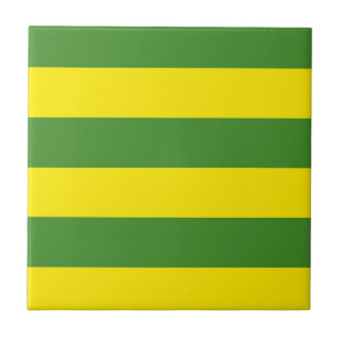 Yellow and Green Stripes Tile