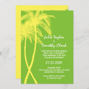Yellow and Green Wedding Invitations