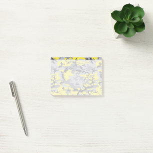 Yellow and Grey Camo, Camouflage, Military, Army Post-it Notes
