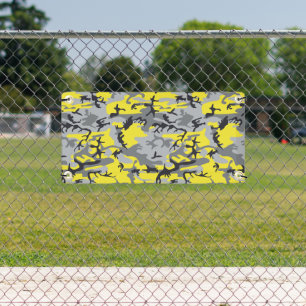 Yellow and Grey Camouflage, Military, Army Banner