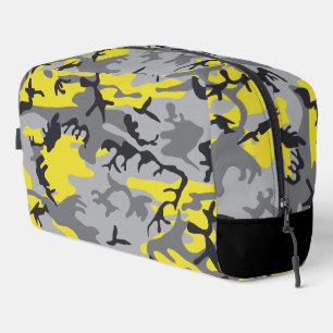 Yellow and Grey Camouflage, Military, Army Dopp Kit