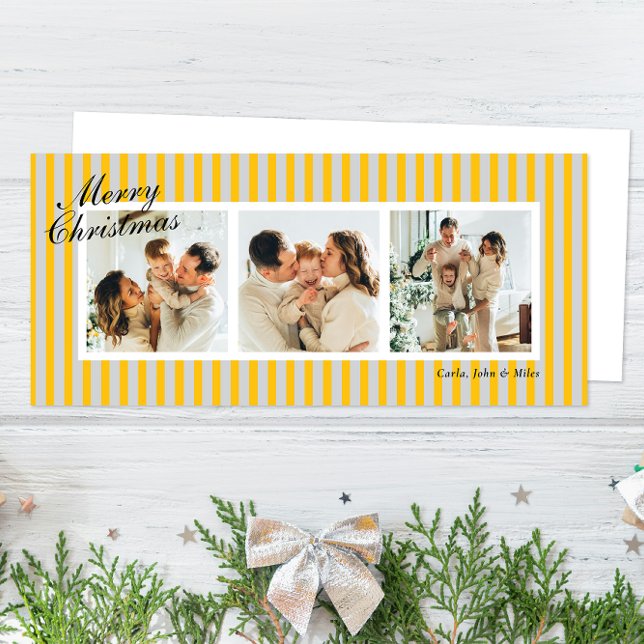 Yellow and Grey Chic Vertical Stripes 3 Photo (Creator Uploaded)