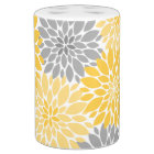 Yellow and Grey Chrysanthemums Floral Pattern