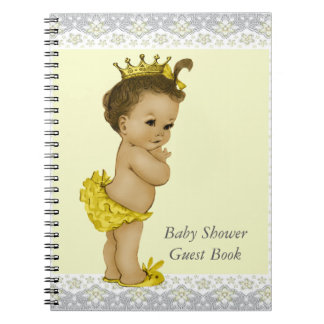 Yellow and Grey Ethnic Baby Shower Guest Book
