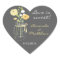 Yellow and Grey Mason Jar Wedding Favour Stickers