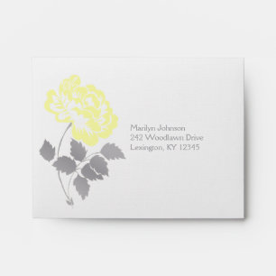 Yellow and Grey Return Address Envelope A2