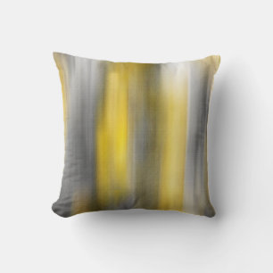 Yellow and grey Vertical Abstract Cushion