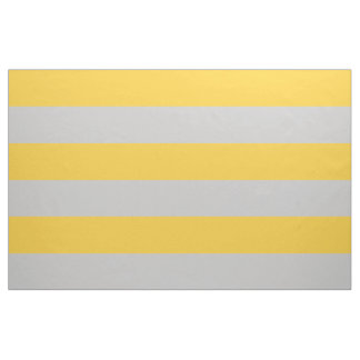 Yellow and Grey Wide Stripes Large Scale Fabric
