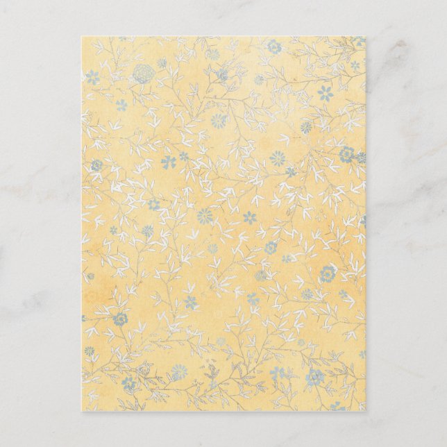 yellow and Grey Wildflowers Postcard (Front)
