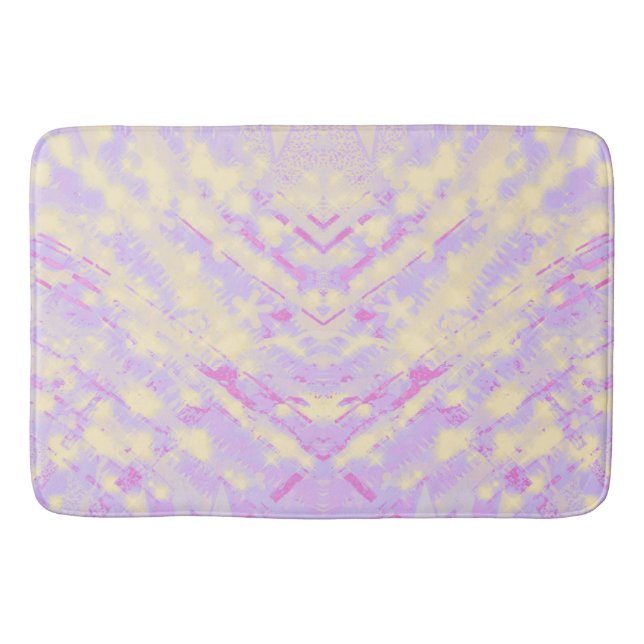 Yellow and Lavender Bath Mat (Front)
