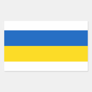 Yellow and light blue - SHOW YOUR SUPPORT Rectangular Sticker