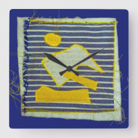 Yellow and Navy Nautical Modern Art Applique