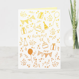 Yellow And Orange Celebration Card