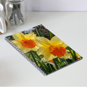 Yellow and Orange Daffodils Floral Notebook