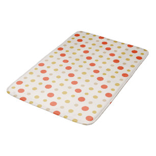 Yellow and orange Dots Bath Mat