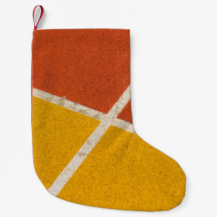 Yellow and orange flooring small christmas stocking