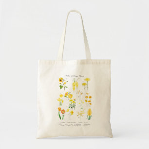 yellow and orange flowers collection tote bag