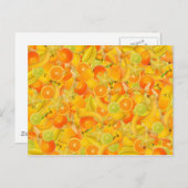 Yellow and orange fruits and vegetables postcard (Front/Back)