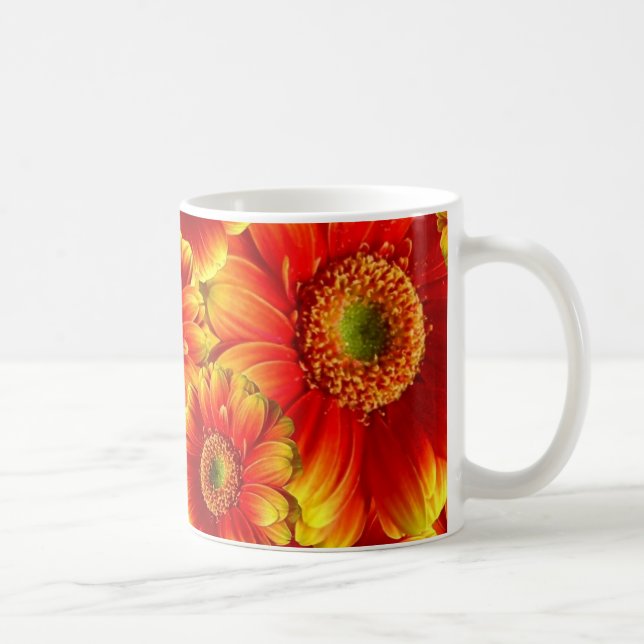 Yellow and Orange Gerbera Daisies Coffee Mug (Right)