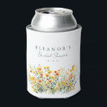 Yellow and Orange Meadow Wildflowers Bridal Shower Can Cooler<br><div class="desc">Yellow and Orange Meadow Wildflowers Bridal Shower Can Cooler</div>