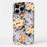 Yellow and Orange Monogram Floral 