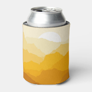 Yellow and orange mountain sunrise can cooler