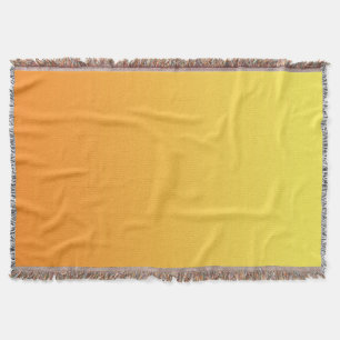 Yellow And Orange Ombre Throw Blanket