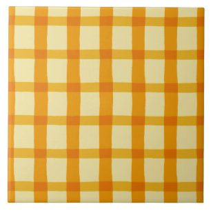 Yellow and Orange Plaid Tile