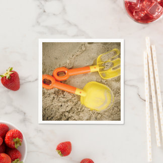 Yellow and Orange Sand Toys Napkin