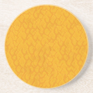 Yellow and Orange Snake Skin Coaster