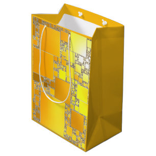Yellow and Orange Squared Gift Bag