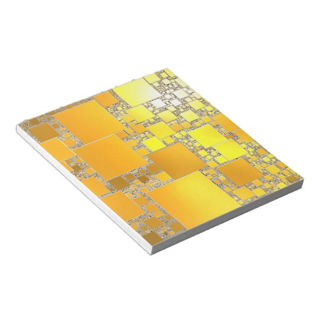 Yellow and Orange Squared Notepad (Angled)