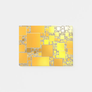 Yellow and Orange Squared Post It Notes
