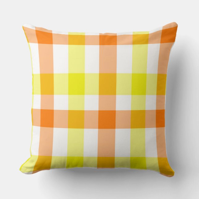 Yellow and Orange Stripes Cushion (Front)