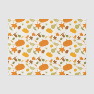 Yellow and Orange Thanksgiving Harvest Pattern Tissue Paper