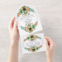Yellow And Orange Watercolor Floral Wedding
