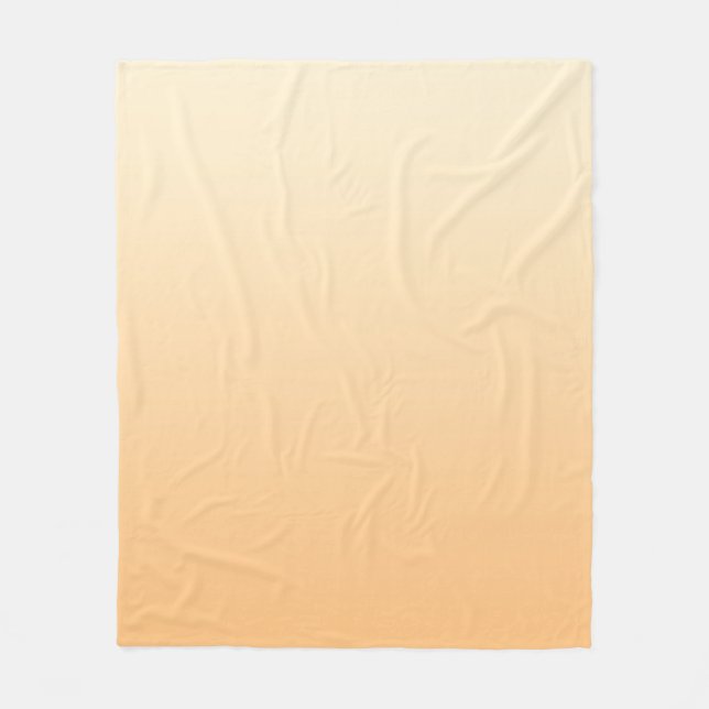 Yellow and Peach Colour Gradient Fleece Blanket (Front)