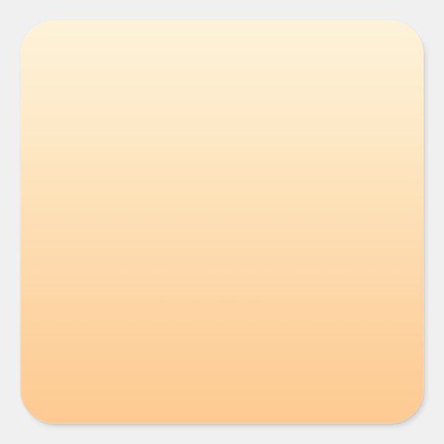 Yellow and Peach Colour Gradient Square Sticker (Front)