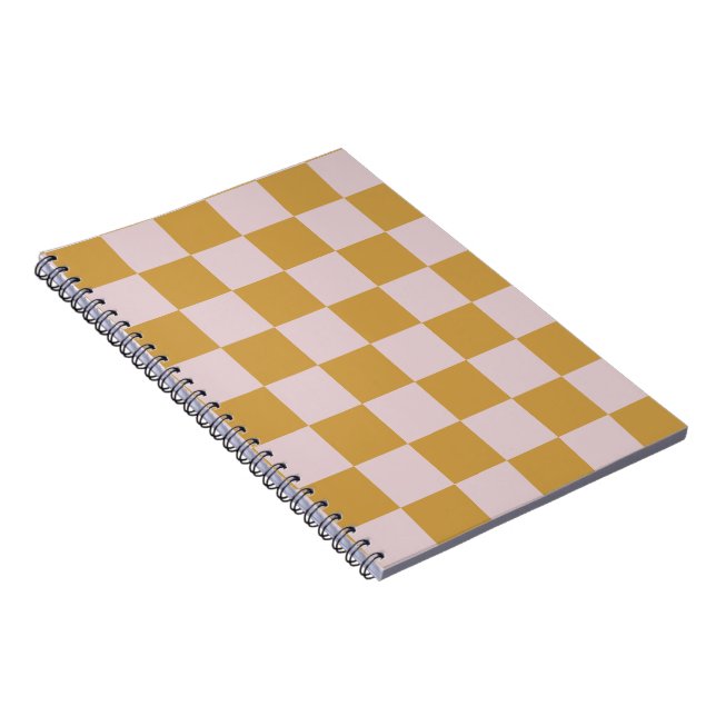 Yellow and Pink Checkered Notebook (Right Side)