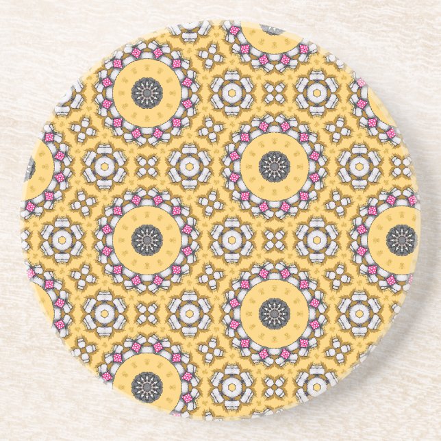 Yellow and Pink Coaster (Front)