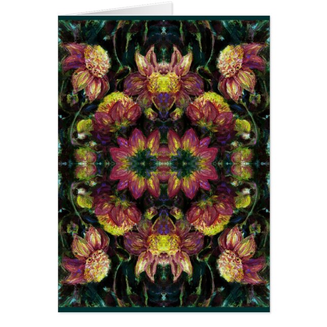 Yellow and Pink Dahlias (Front)