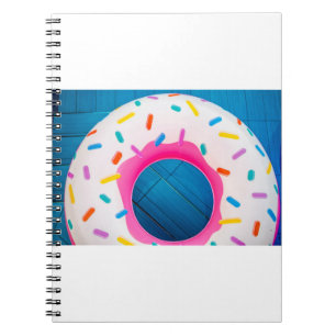 Yellow and pink doughnut floater notebook